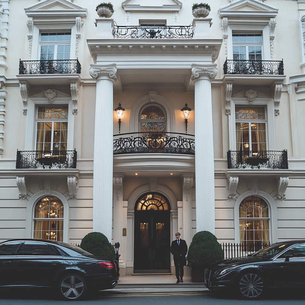 Les Ambassadeurs Club Georgian building exterior in Mayfair